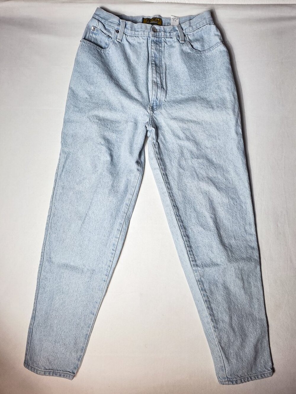 Vintage sasson high Waisted mom jeans light wash tapered leg Denim size 16